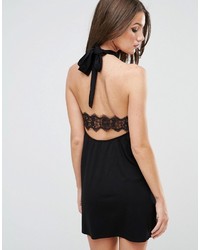 Asos Halter Neck Dress With Back Lace Detail
