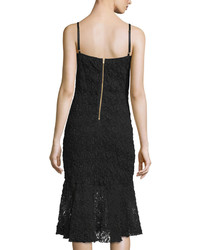 French Connection Havana Sleeveless Lace Dress Black