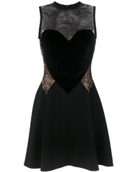 Elie Saab Heart Motif Lace Insert Dress