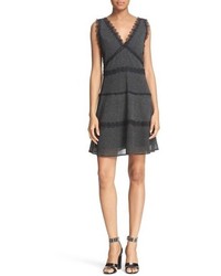The Kooples Lace Accent Sleeveless A Line Dress