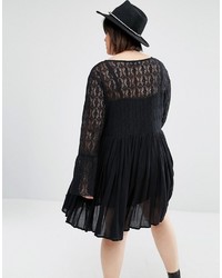 Alice & You Lace Bell Sleeve Skater Dress