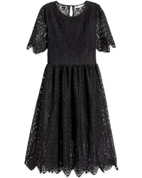 H&M Lace Dress Black Ladies