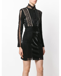 PIERRE BALMAIN Lace Panel Fitted Dress