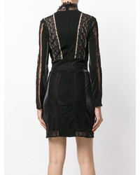 PIERRE BALMAIN Lace Panel Fitted Dress