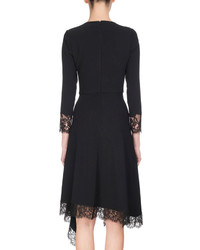 Givenchy Lace Trim Cady Dress Black