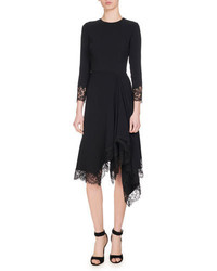 Givenchy Lace Trim Cady Dress Black
