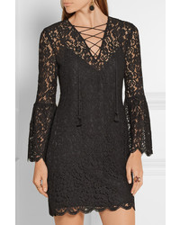 Rachel Zoe Megali Corded Lace Mini Dress Black