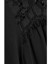MICHAEL Michael Kors Michl Michl Kors Lace Paneled Crepe Mini Dress Black