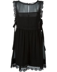 RED Valentino Lace Trimmed Mini Dress