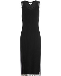3.1 Phillip Lim Ribbed Wool Blend Dress With Lace