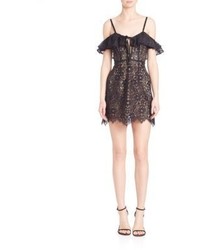 For Love & Lemons Rosemary Lace Cold Shoulder Dress