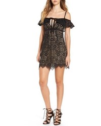 For Love & Lemons Rosemary Off The Shoulder Lace Minidress