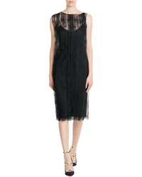 Nina Ricci Slip Dress With Lace Overlay