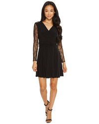 Tahari by Arthur S. Levine Tahari By Asl Petite Petite Faux Wrap Dress With Lace Sleeves Dress