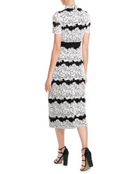 Burberry Two Tone Cocktail Dress With Lace