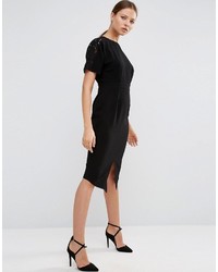 Asos Wiggle Dress With Lace Insert