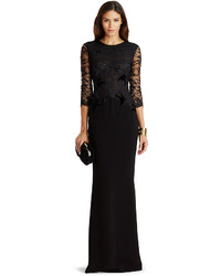Diane von Furstenberg Dvf Anais Lace And Crepe Gown