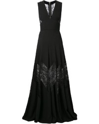 Elie Saab Lace Panels Flared Gown