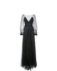 Marchesa Notte Glittered Lace Gown
