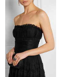 Dolce & Gabbana Lace And Point Desprit Gown Black
