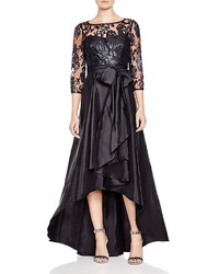 Adrianna Papell Lace Highlow Gown