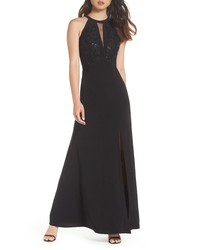 Morgan & Co. Lace Jersey Gown