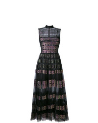 Christopher Kane Long Lace Foil And Tulle Dress