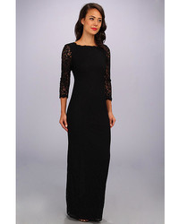 Adrianna Papell Long Sleeve Lace Gown