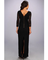 Adrianna Papell Long Sleeve Lace Gown