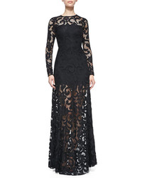 Alexis Maribor Lace Open Back Gown