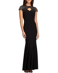 Alex Evenings Metallic Lace Jersey Gown