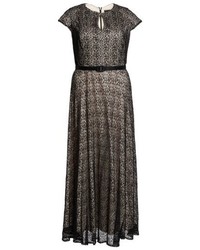 Alex Evenings Plus Size Belted Lace Keyhole Gown