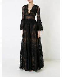 Zuhair Murad V Neck Lace Gown