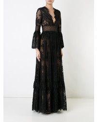 Zuhair Murad V Neck Lace Gown
