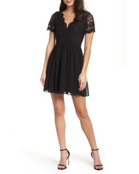Lulus Angel In Disguise Lace Chiffon Party Dress