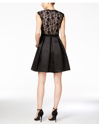 Betsy & Adam Ba By Betsy And Adam Illusion Lace Fit Flare Dress