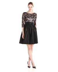 Calvin Klein 34 Sleeve Lace Sequin Fit And Flare Dress