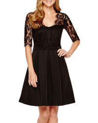 J Taylor Danny Nicole J Taylor 34 Sleeve Lace Fit And Flare Dress