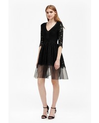 French Connection Spotlight Lace Tulle Mix Dress