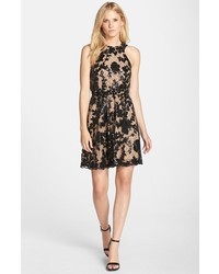 Dress the Population Hannah Sequin Lace Fit Flare Dress