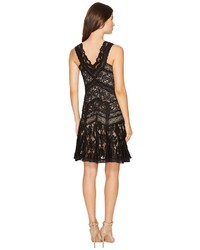 Nicole Miller Lace Combos Fit And Flare Dress