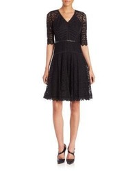 Rebecca Taylor Lace Fit And Flare Dress