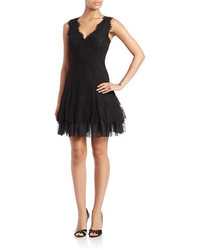 Betsy & Adam Lace Fit And Flare Dress