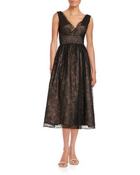Vera Wang Lace Fit And Flare Dress
