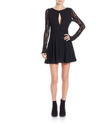 Free People Lace Fit And Flare Dress