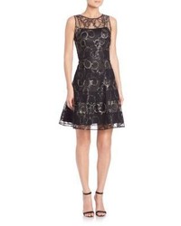 Kay Unger Lace Fit  Flare Dress