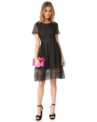 Cupcakes And Cashmere Mori Lace Fit And Flare Dress