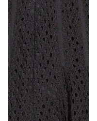 Adrianna Papell Seamed Eyelet Fit Flare Dress