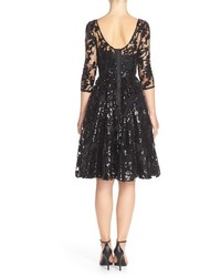 Tracy Reese Sequin Lace Fit Flare Dress