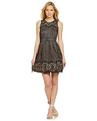 Vince Camuto Social Lace Fit And Flare Dress